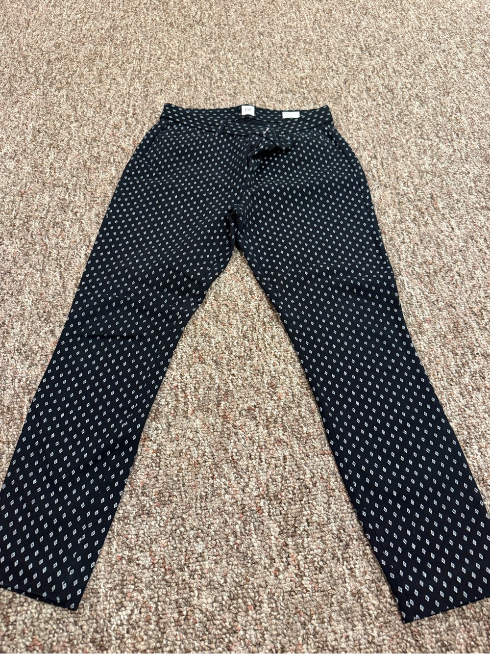 GAP Navy Straight Leg Jeans with White Diamond Print